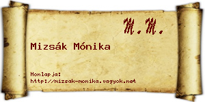 Mizsák Mónika névjegykártya