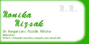 monika mizsak business card