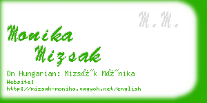 monika mizsak business card